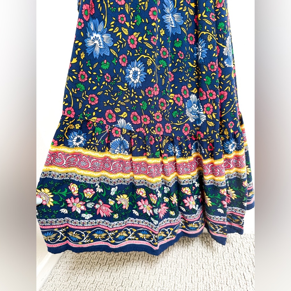 Zesica Bohemian Floral Maxi Wrap Dress Size Small - Picture 8 of 12